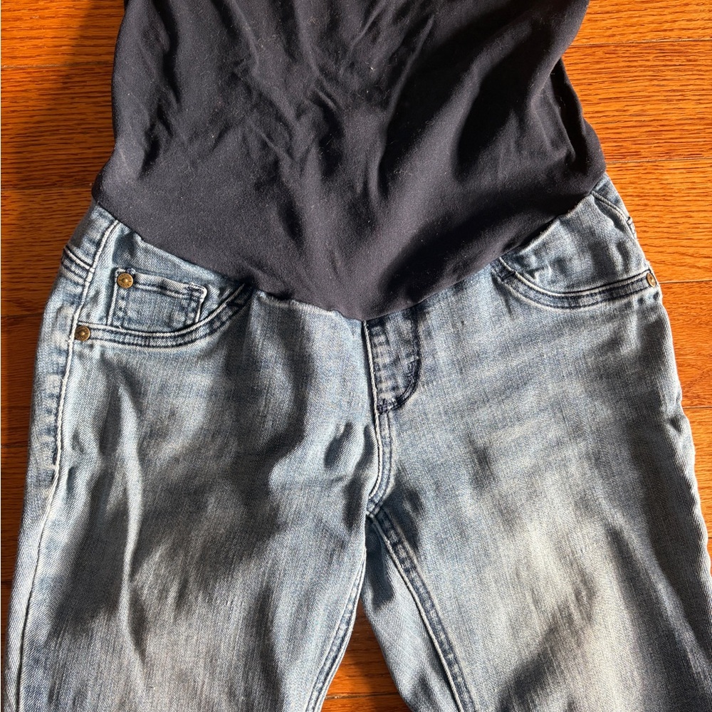 Indigo Blue Maternity Light Blue Denim Jeans